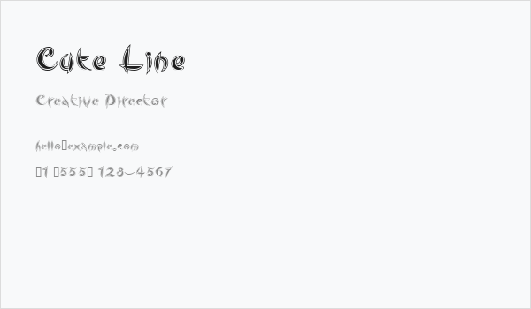 Cute Line Business Card