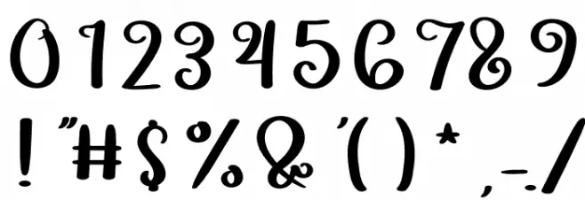 Cute Love Font OTHER CHARS