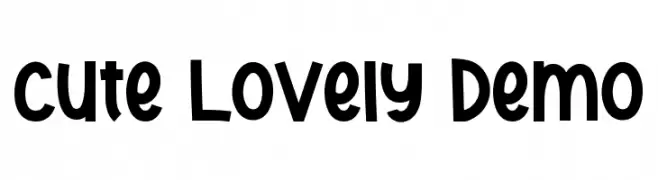 Cute Lovely Demo  Frei Schriftart Herunterladen