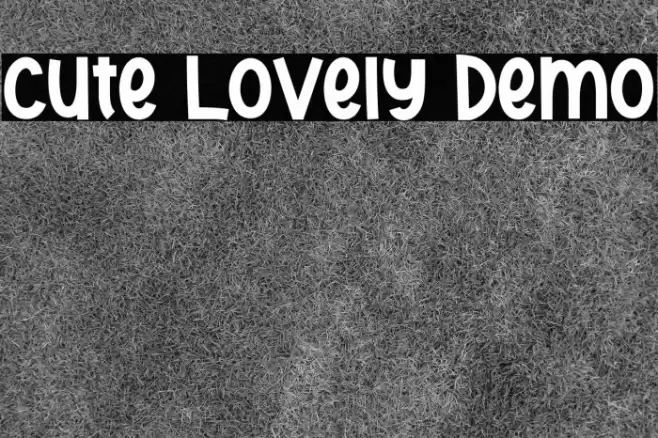 Cute Lovely Demo Font examples