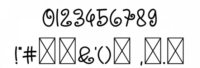 Cute Malika Font OTHER CHARS