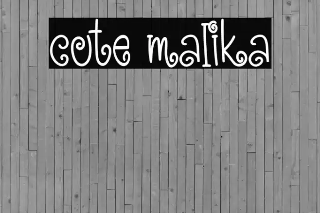 Cute Malika Font examples