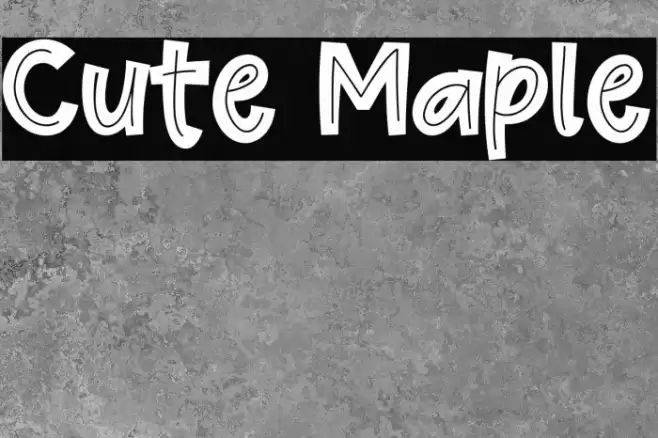 Cute Maple Font examples