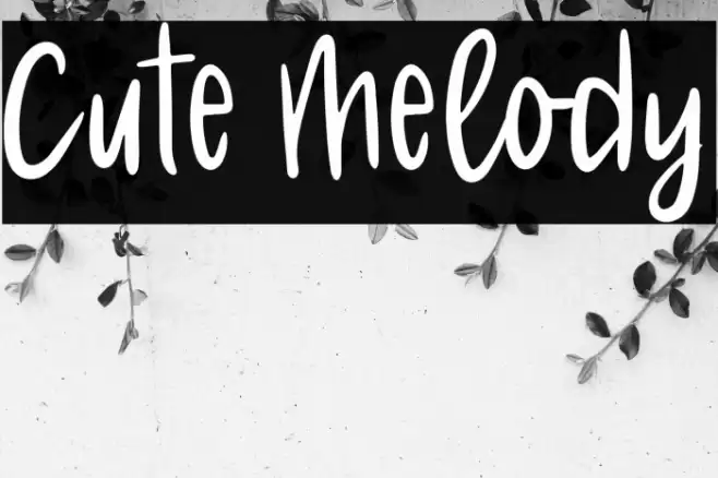 Cute Melody Font examples