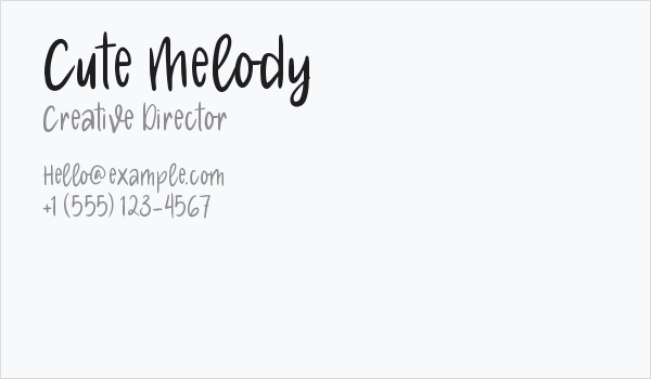 Cute Melody Business Card