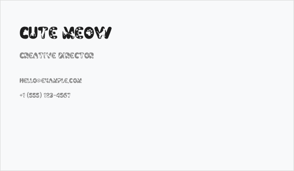 Cute Meow Business Card