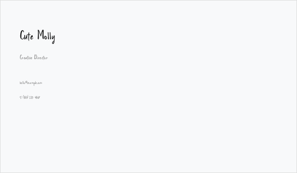 Cute Molly Business Card