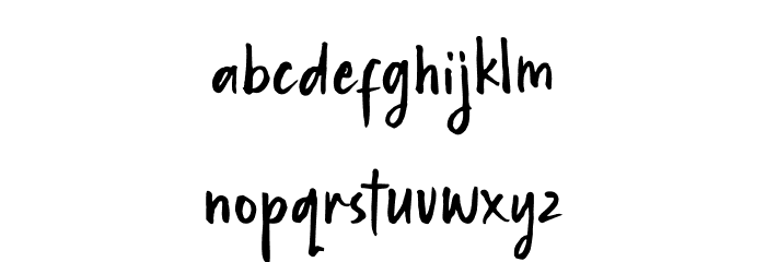 Cute Molly Font LOWERCASE