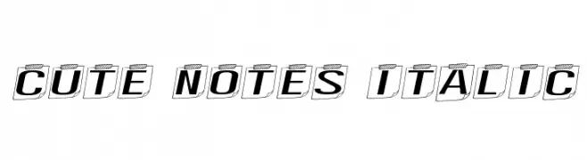 Cute Notes Italic  Descarca Fonturi Gratis