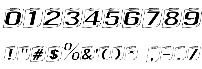 Cute Notes Italic Font OTHER CHARS
