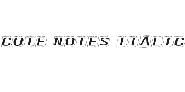 Cute Notes Italic Logo