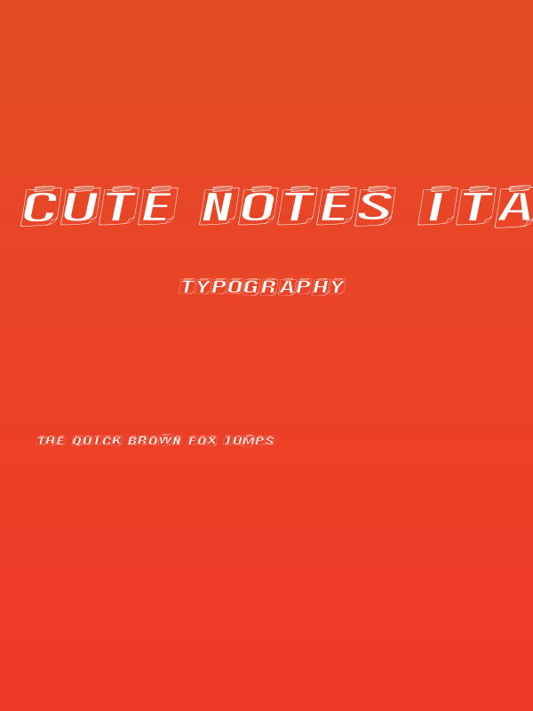 Cute Notes Italic Poster
