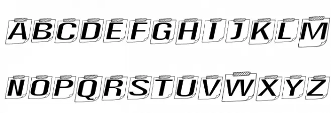 Cute Notes Italic Schriftart Kleinbuchstaben