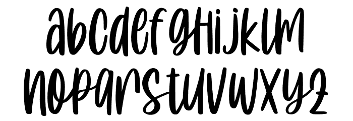 Cute Pinkies Font LOWERCASE