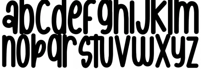 Cute Playful Demo Schriftart Kleinbuchstaben