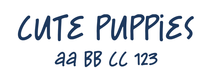 Cute Puppies Font Preview