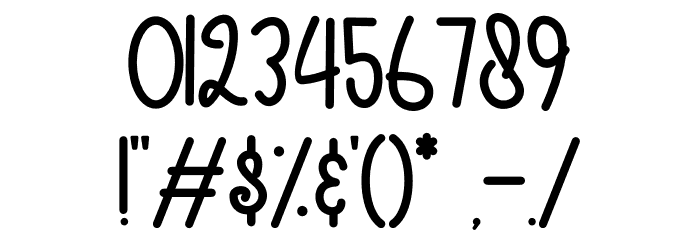 Cute Rainbow Font OTHER CHARS