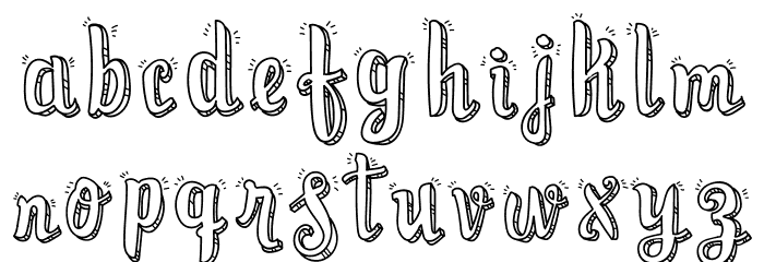 Cute Script Font LOWERCASE