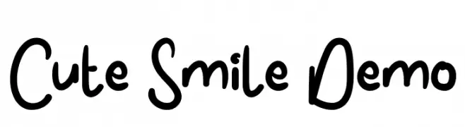 Cute Smile Demo  नि: शुल्क फ़ॉन्ट्स डाउनलोड