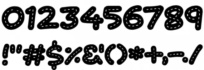 Cute Stitch Font Alte caractere