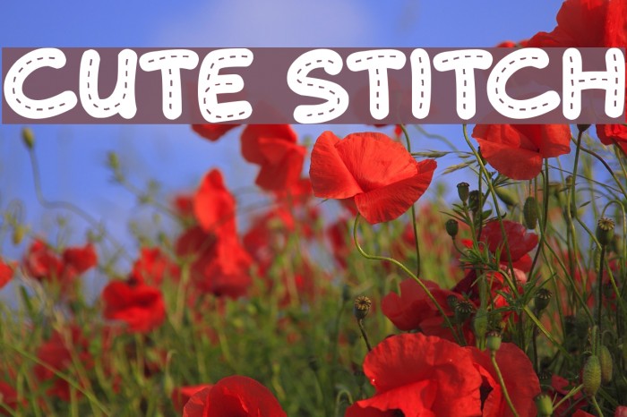 Cute Stitch Font examples