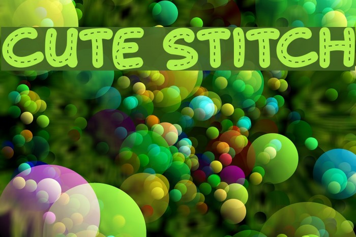 Cute Stitch Font examples