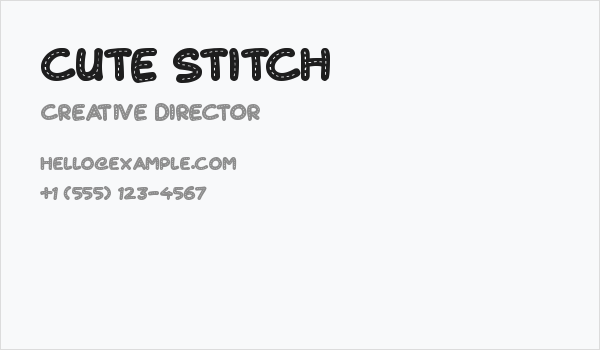 Cute Stitch Business Card