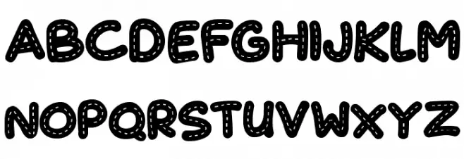 Cute Stitch Font Litere mici