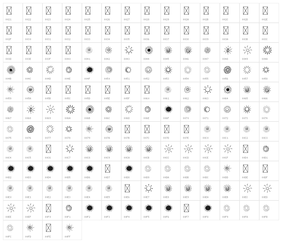 Cute Sun Character Map