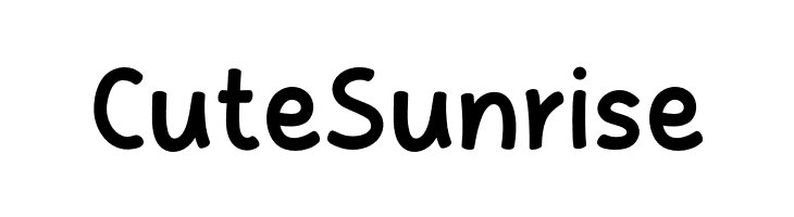 Cute Sunrise  Frei Schriftart Herunterladen