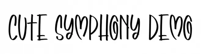 Cute Symphony Demo  les polices de caract&egrave;res gratuit t�l�charger