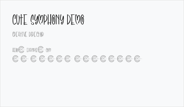 Cute Symphony Demo Business Card