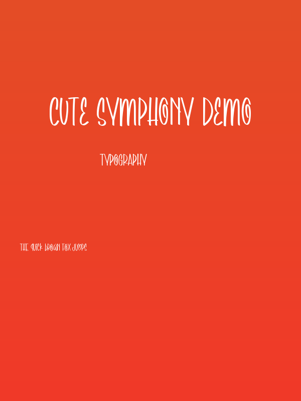 Cute Symphony Demo Poster