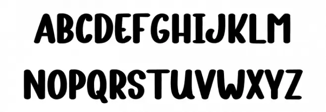 Cute Teddy Bear Caratteri MAIUSCOLE