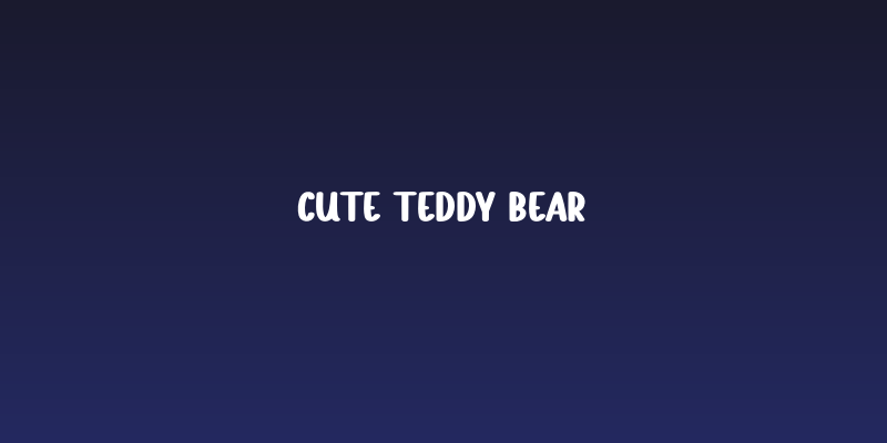 Cute Teddy Bear Social Header
