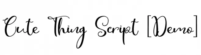 Cute Thing Script [Demo]  baixar fontes gratis
