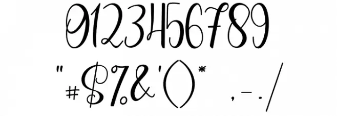 Cute Thing Script [Demo] Font OTHER CHARS