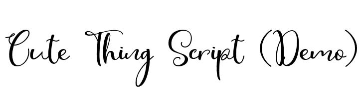 Cute Thing Script (Demo)  フリーフォントのダウンロード