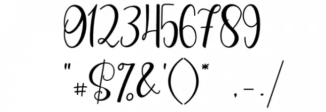 Cute Thing Script (Demo) Font OTHER CHARS