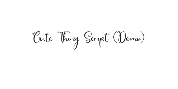 Cute Thing Script (Demo) Logo