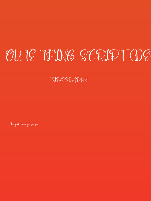 Cute Thing Script (Demo) Poster