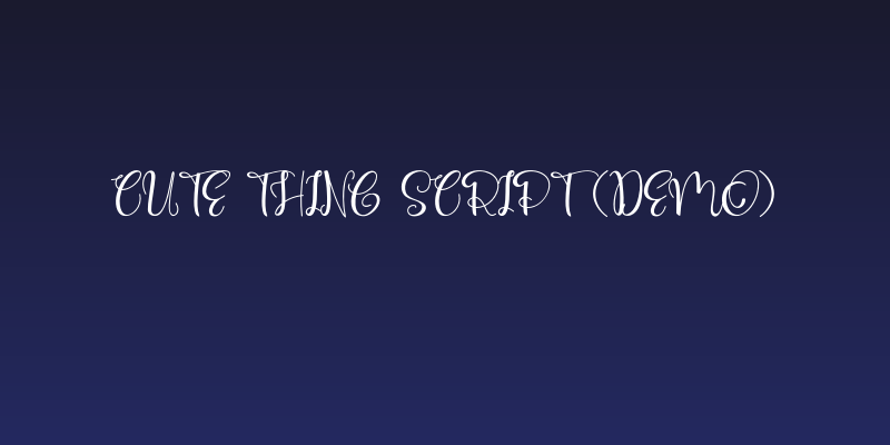 Cute Thing Script (Demo) Social Header