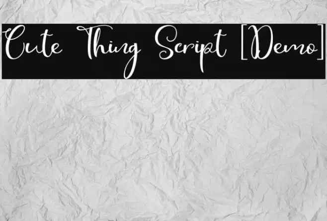 Cute Thing Script [Demo] Font examples