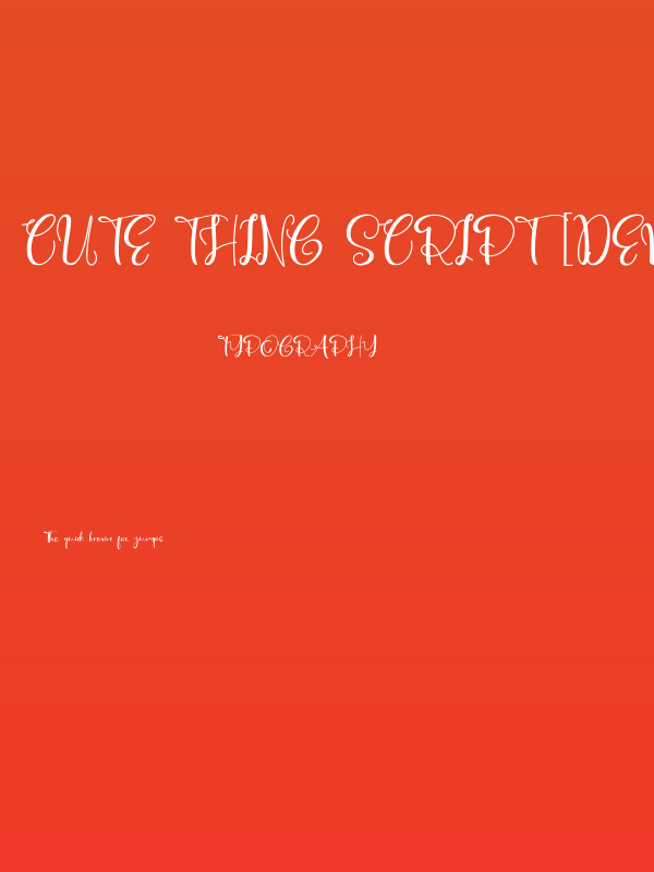 Cute Thing Script [Demo] Poster