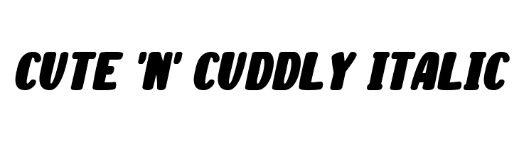 Cute 'n' Cuddly Italic Caratteri