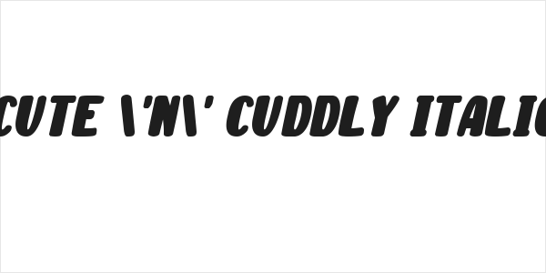 Cute 'n' Cuddly Italic Logo