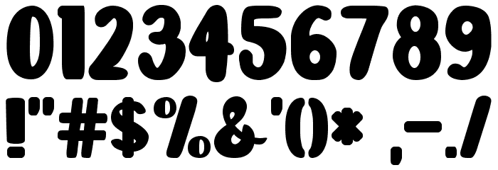 Cute 'n' Cuddly Font OTHER CHARS