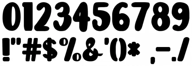 Cute 'n' Cuddly Font OTHER CHARS