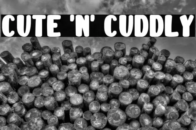 Cute 'n' Cuddly Font examples