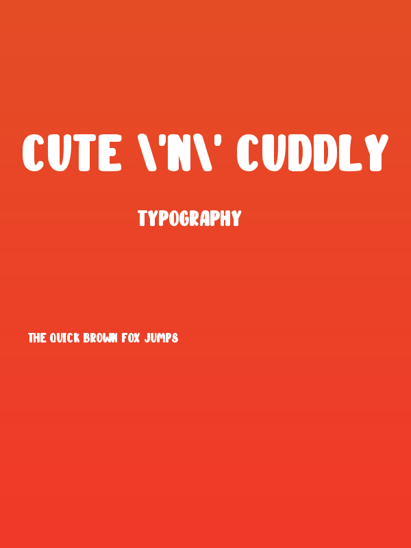 Cute 'n' Cuddly Poster